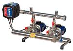 with 2 stainless steel horizontal multistage electric pumps