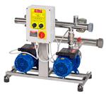 with 2 horizontal multistage electric pumps