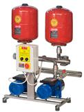 with 2 pumps and controlled by electric panel starter with pressure switch and 2 units of 19 litre tank