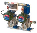 with 2 stainless steel vertical multistage electric pumps with V-Drive inverters