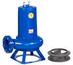 Sewage Wastewater Submersible Pumps, three-channel closed impeller heavy duty cast iron, non-clogging, DN200
