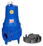 Sewage wastewater Submersible Pumps, Vortex Impeller heavy duty cast iron, non-clogging, DN100