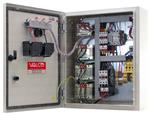 thermal protection for one three phase borehole pump, reactance start - inside view