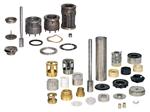 Pump components for submersible borehole pumps