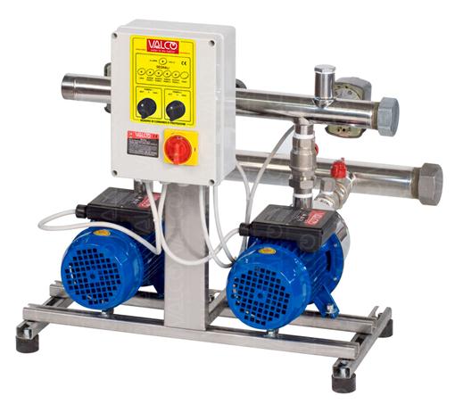 with 2 horizontal multistage electric pumps