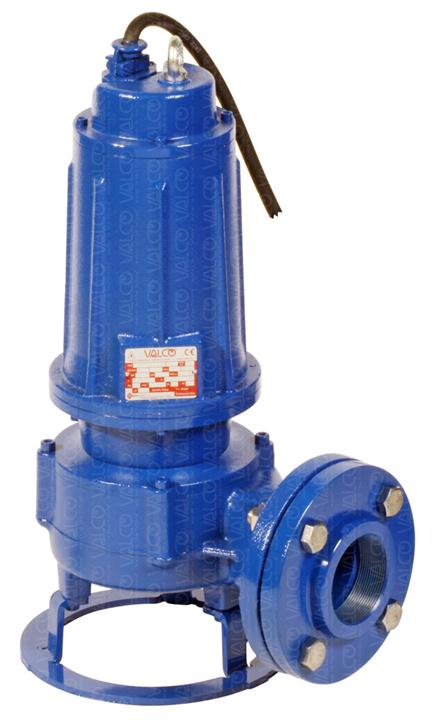 Sewage Wastewater Submersible Pumps, single-channel closed impeller heavy duty cast iron, non-clogging, DN65, with stand