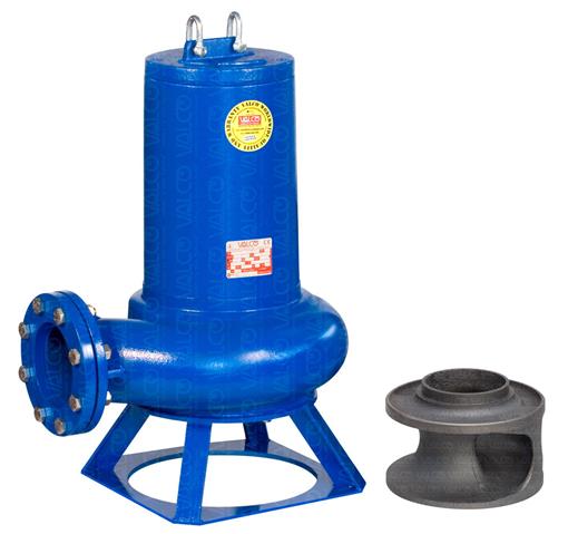 Sewage Wastewater Submersible Pumps, single-channel closed impeller heavy duty cast iron, non-clogging, DN150