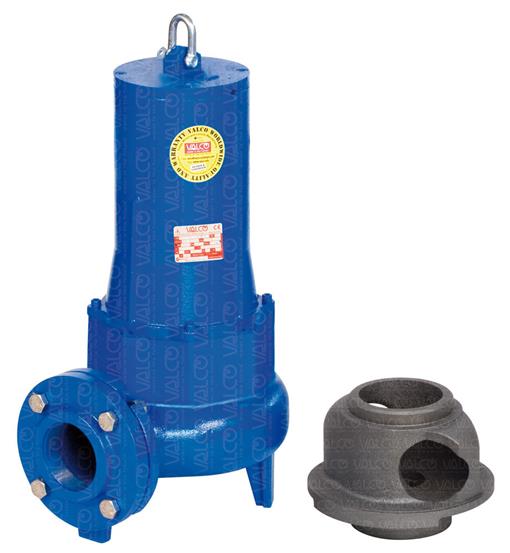 Sewage Wastewater Submersible Pumps, double-channel closed impeller heavy duty cast iron, non-clogging, DN80