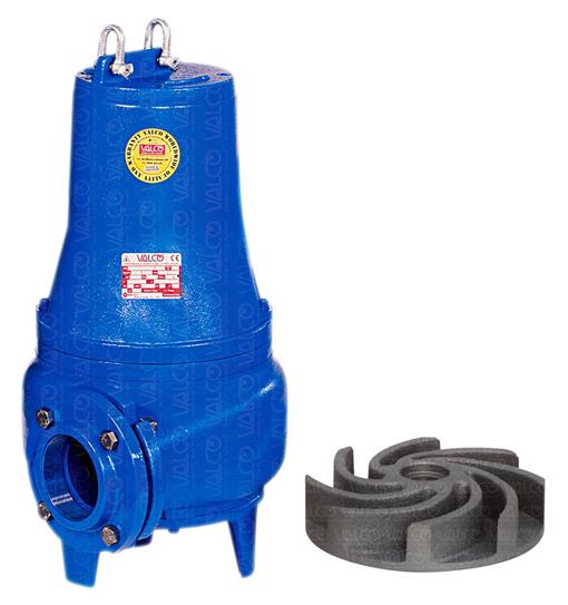 Sewage wastewater Submersible Pumps, Vortex Impeller heavy duty cast iron, non-clogging, DN100