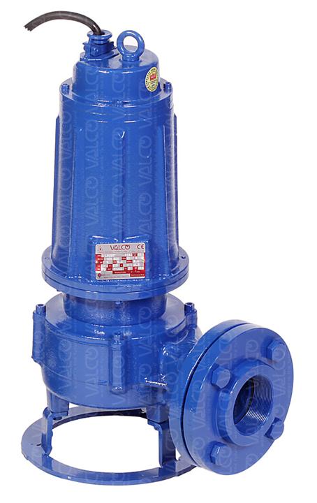 Sewage wastewater Submersible Pumps, Vortex Impeller heavy duty cast iron, non-clogging, DN65 with stand
