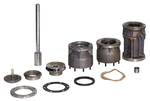 Pump Components for Submersible Borehole Electric Pumps from 6 to 24" wells