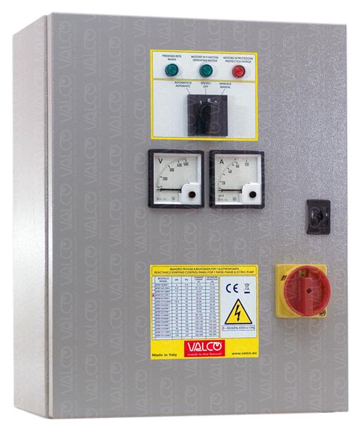 thermal protection for one three phase borehole pump, reactance start