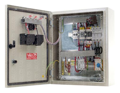 thermal protection for one three phase borehole pump - SD - star-delta starting -inside view