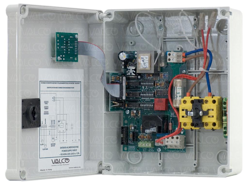 ammetric protection for one single phase borehole pump against dry running - inside view